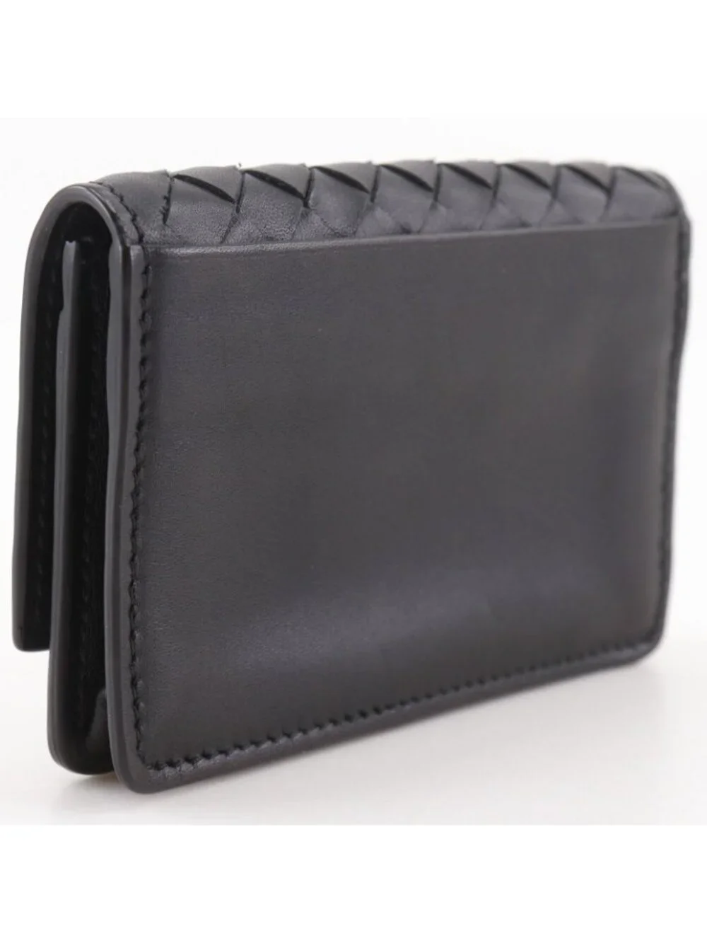 Bottega Veneta Card Case Calf Black Business Holder